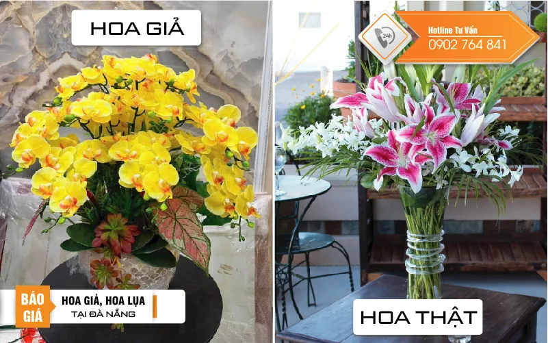 điểm khác nhau giữa hoa giả và hoa tự nhiên