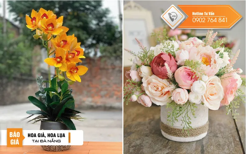 hoa lụa để bàn tại đà nẵng