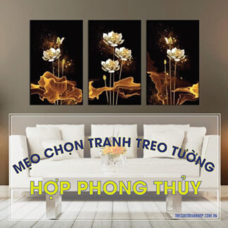 Mẹo chọn tranh treo tường phòng khách đẹp hợp phong thủy