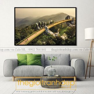 Tranh Phong Cảnh Đà Nẵng – Cầu Rồng, Sông Hàn, Cầu Vàng, Hội An