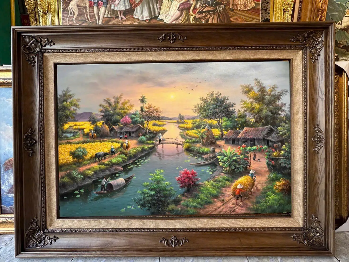 tranh sơn dầu đồng quê
