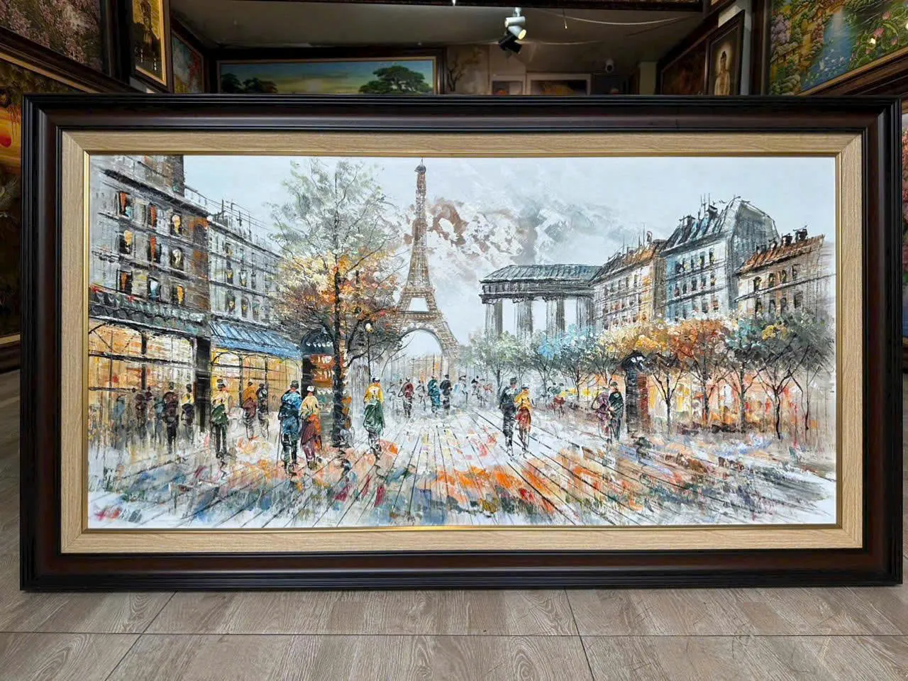 tranh sơn dầu phố paris