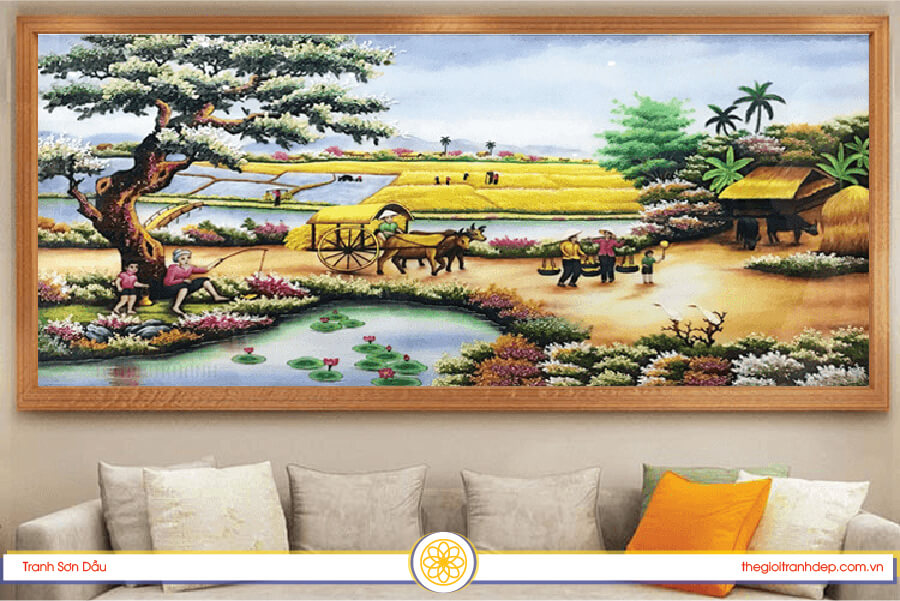 Tranh canvas bông hoa vẽ tay đơn giản treo tường  THL40  Xưởng Decor Đà  Nẵng  Xưởng tranh canvas và nội thất decor giá rẻ tại Đà Nẵng