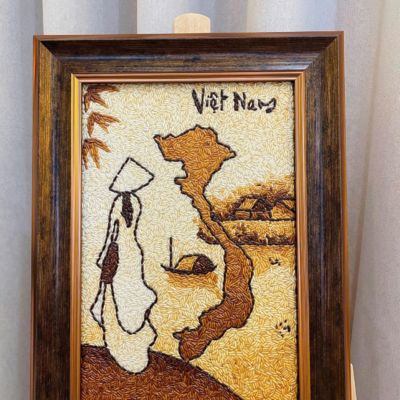 Tranh gạo nghệ thuật mẫu 11