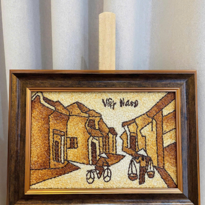Tranh gạo nghệ thuật mẫu 12
